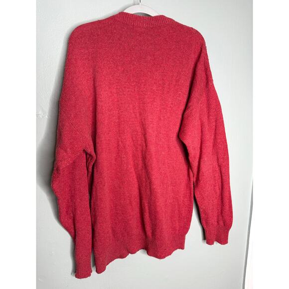 Shetland red wool sweater - Picture 7 of 10